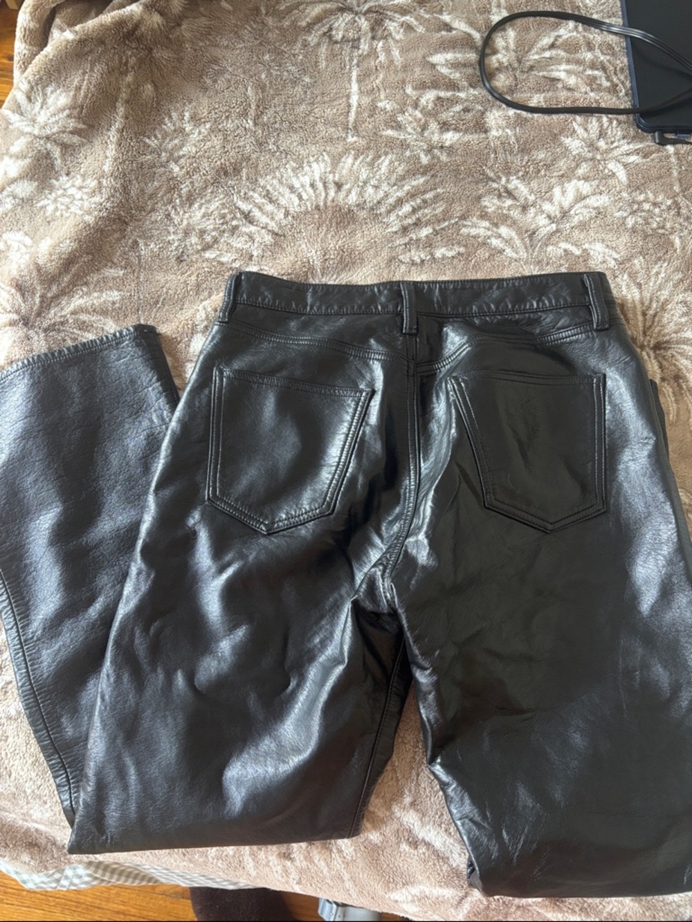 AGOLDE Black Leather Pants - Picture 4 of 4